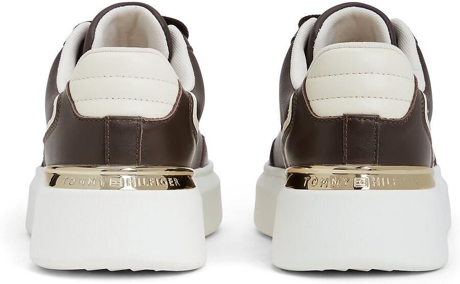 TOMMY HILFIGER Sneakers laag bruin goud wit - Foto 5