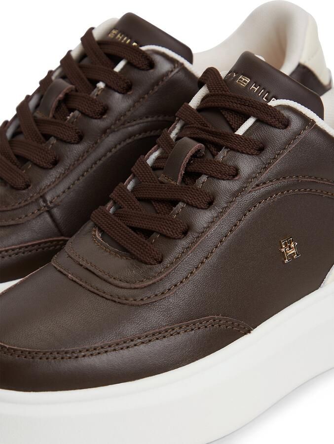 TOMMY HILFIGER Sneakers laag bruin goud wit - Foto 4