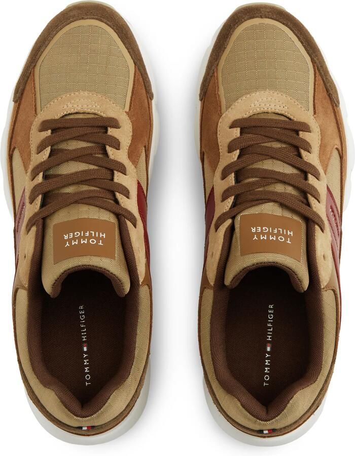 TOMMY HILFIGER Sneakers laag bruin ombergrijs kaki wijnrood - Foto 3