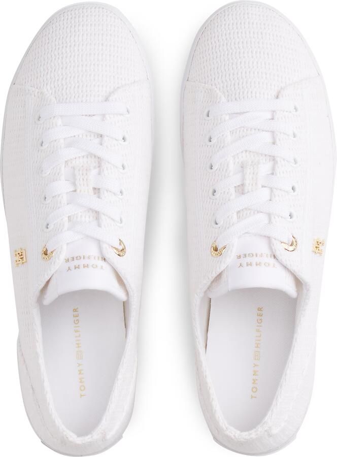 Tommy Hilfiger low top sneakers in gebreide look met logo-applicatie - Foto 4