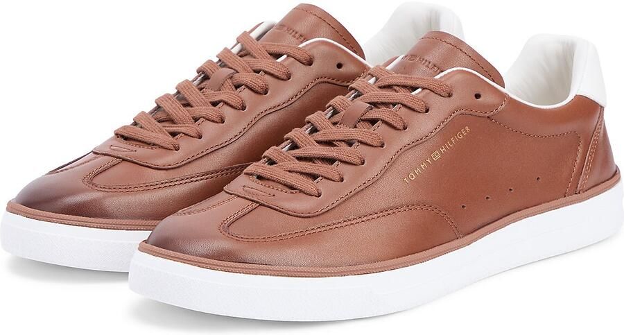 TOMMY HILFIGER Sneakers laag cognac wit - Foto 6