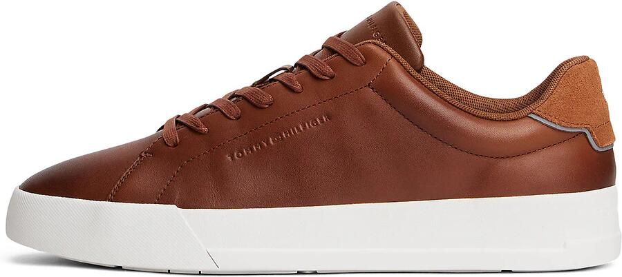 TOMMY HILFIGER Sneakers laag 'COURT' cognac grijs