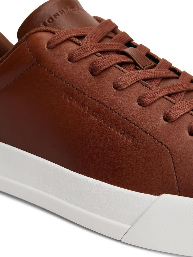 TOMMY HILFIGER Sneakers laag 'COURT' cognac grijs - Foto 3