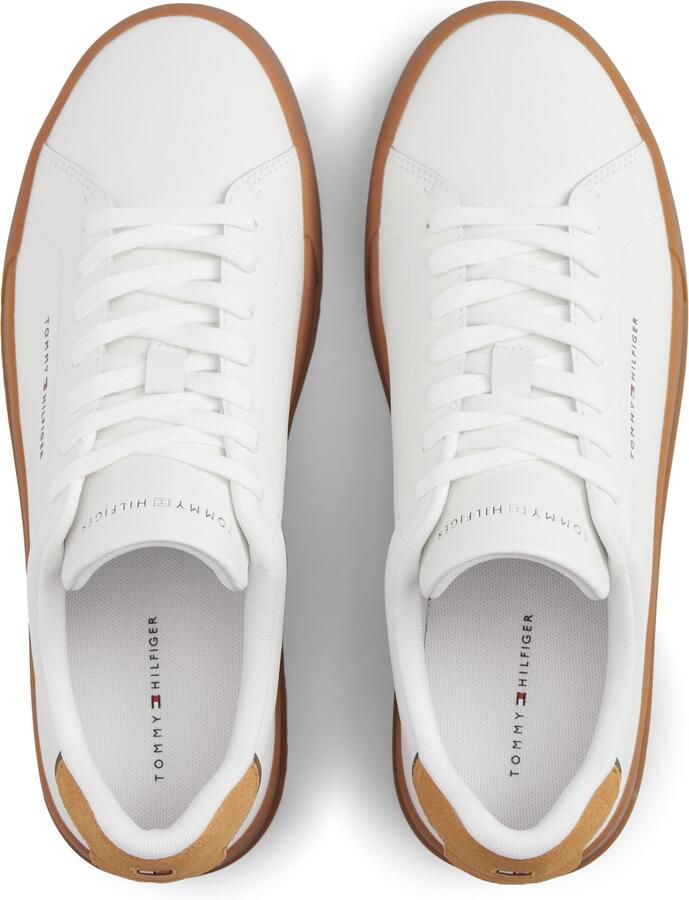 TOMMY HILFIGER Sneakers laag 'COURT ESS' cognac honing wit - Foto 3
