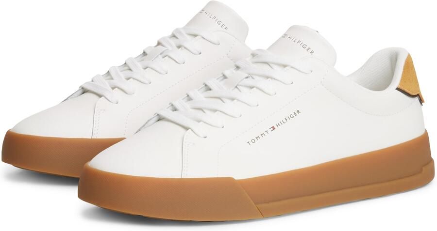 TOMMY HILFIGER Sneakers laag 'COURT ESS' cognac honing wit - Foto 5