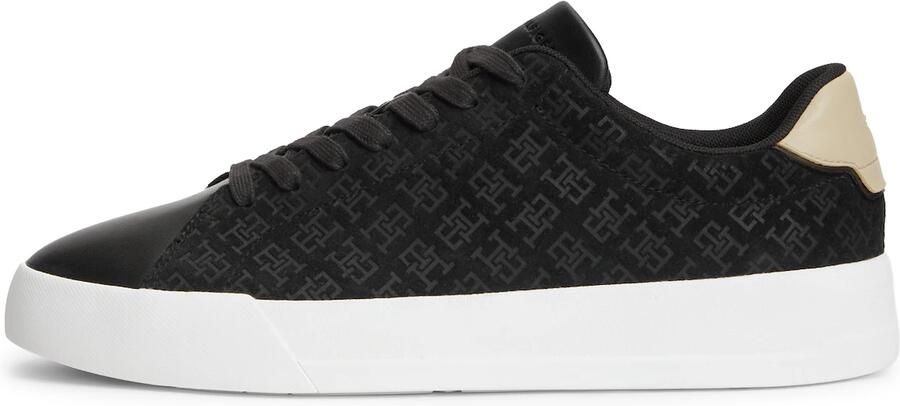 TOMMY HILFIGER Sneakers laag 'Court' lichtbeige donkergrijs zwart