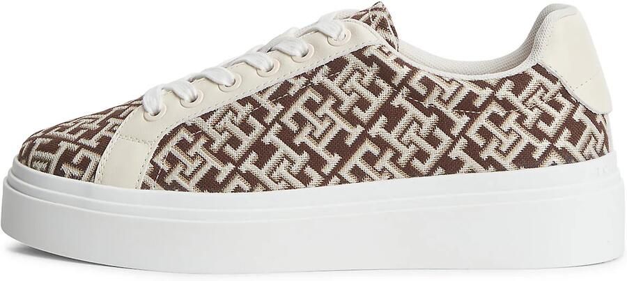 TOMMY HILFIGER Sneakers laag crème donkerbruin