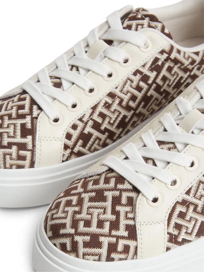 TOMMY HILFIGER Sneakers laag crème donkerbruin - Foto 4