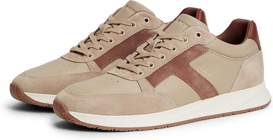TOMMY HILFIGER Beige Sneakers Elevated Hilfiger Mix Runner - Foto 11