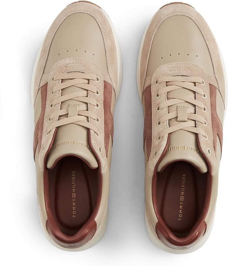 TOMMY HILFIGER Beige Sneakers Elevated Hilfiger Mix Runner - Foto 8