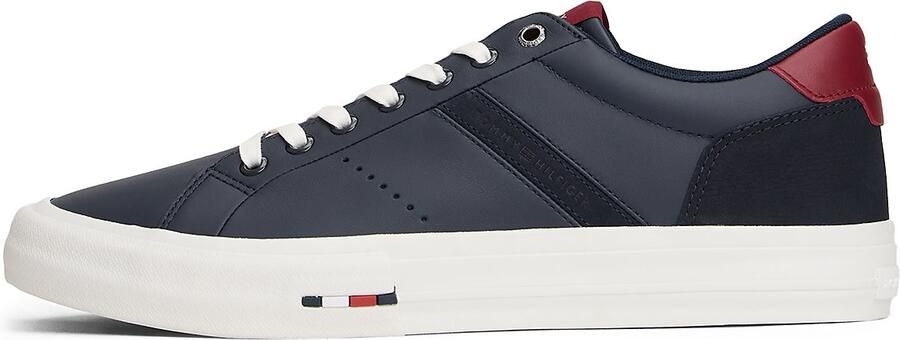 Tommy Hilfiger Sneakers TH HI VULC LTH STREET vrijetijdsschoen lage schoen veterschoenen met zacht gepolsterde schacht