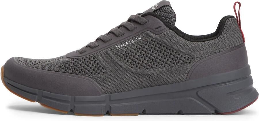 TOMMY HILFIGER Sneakers laag donkergrijs donkerrood wit