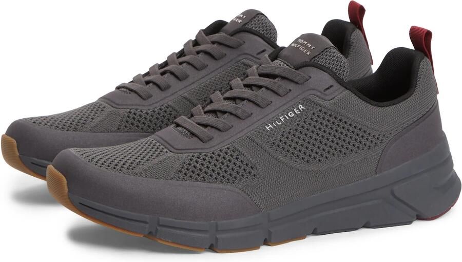 TOMMY HILFIGER Sneakers laag donkergrijs donkerrood wit - Foto 5