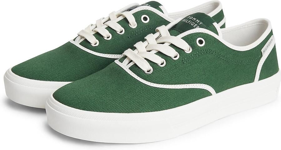 TOMMY HILFIGER Sneakers laag donkergroen wit - Foto 6