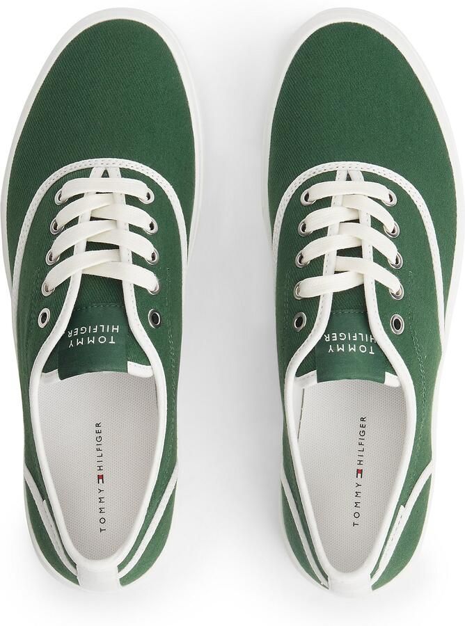 TOMMY HILFIGER Sneakers laag donkergroen wit - Foto 4