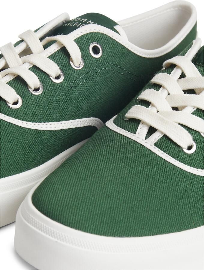 TOMMY HILFIGER Sneakers laag donkergroen wit - Foto 3