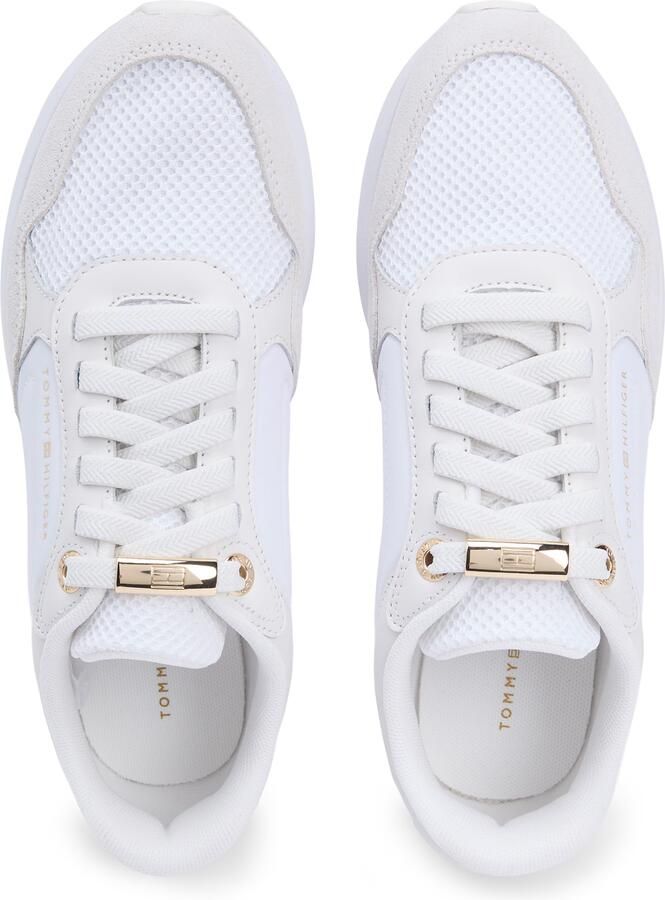 Tommy Hilfiger Sneakers van suède met mesh details - Foto 4