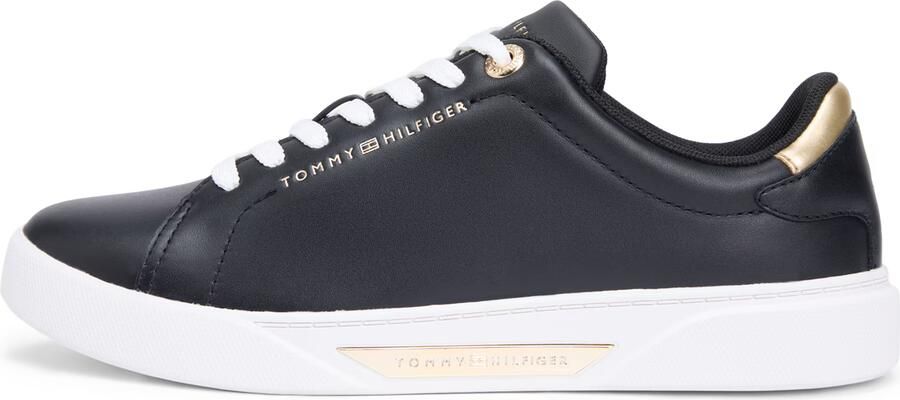 TOMMY HILFIGER Sneakers laag 'ESSENTIAL' goud zwart