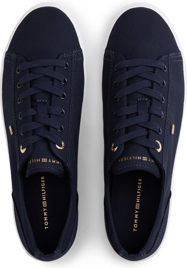 Tommy Hilfiger Low top sneakers van canvas met logo-applicatie - Foto 4