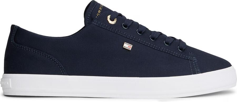 Tommy Hilfiger Low top sneakers van canvas met logo-applicatie - Foto 7