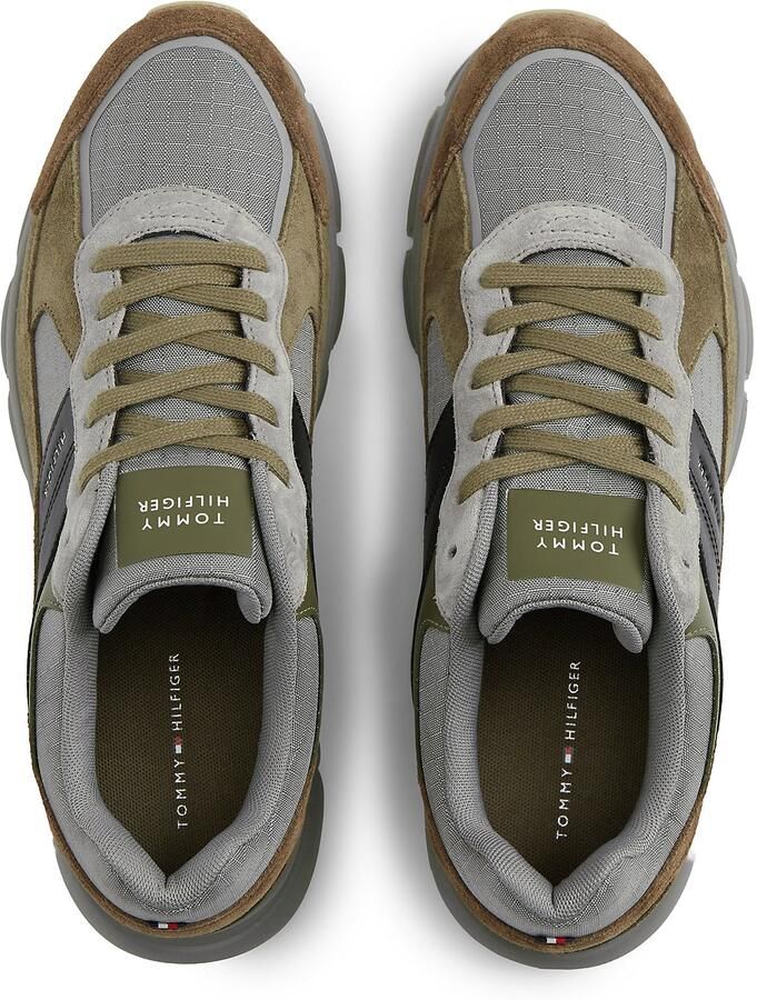 TOMMY HILFIGER Sneakers laag grijs taupe olijfgroen zwart - Foto 4