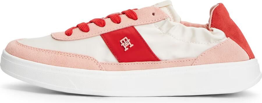 TOMMY HILFIGER Sneakers laag 'Heritage' rood pastelrood wit
