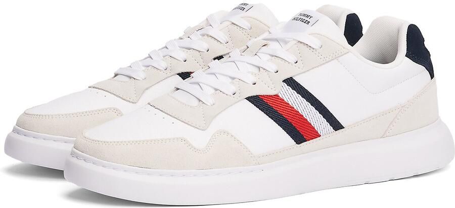 Tommy Hilfiger Sneakers met sleehak LIGHT CUPSOLE LTH MIX STRIPES vrijetijdsschoen lage schoen veterschoen met zijstrepen - Foto 12