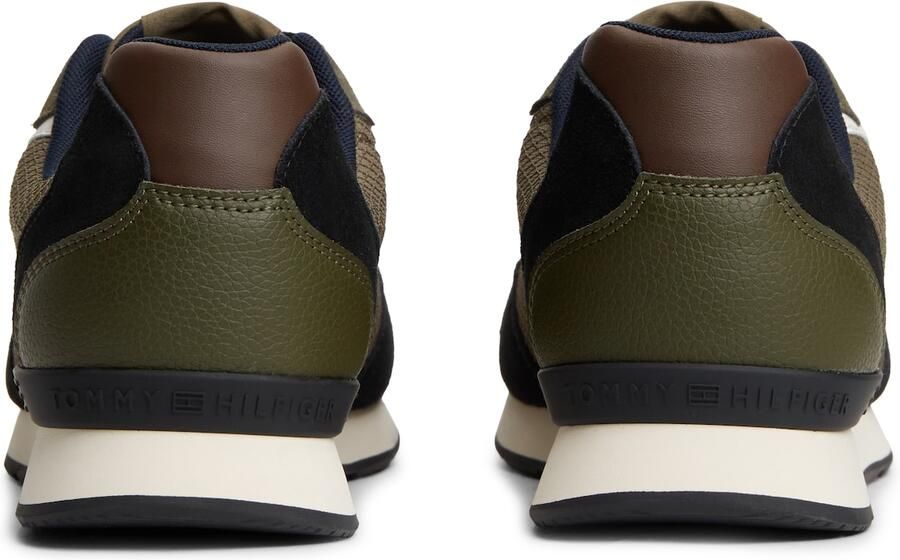 TOMMY HILFIGER Sneakers laag kaki olijfgroen zwart wit - Foto 4