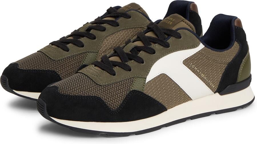 TOMMY HILFIGER Sneakers laag kaki olijfgroen zwart wit - Foto 5