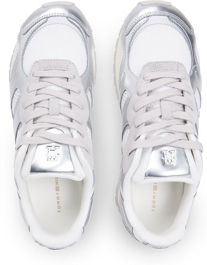 TOMMY HILFIGER Sneakers laag lichtgrijs zilver wit - Foto 4