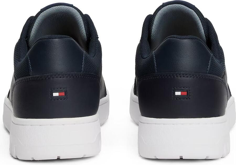 Tommy Hilfiger Plateausneakers TH BASKET CORE LTH PINPERF vrijetijdsschoen lage schoen veterschoen met gepolsterde schacht - Foto 8