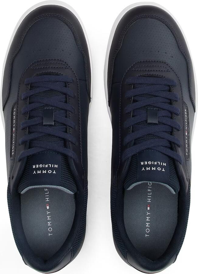 Tommy Hilfiger Plateausneakers TH BASKET CORE LTH PINPERF vrijetijdsschoen lage schoen veterschoen met gepolsterde schacht - Foto 7