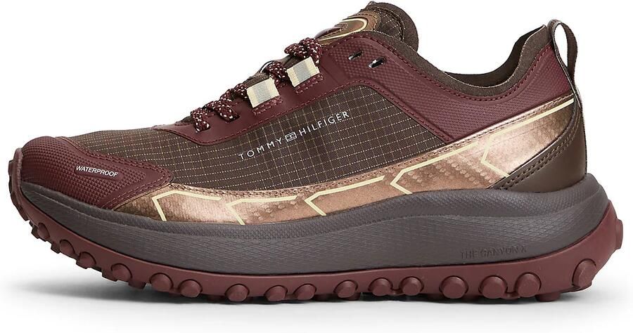 TOMMY HILFIGER Sneakers laag ombergrijs rose-goud bloedrood
