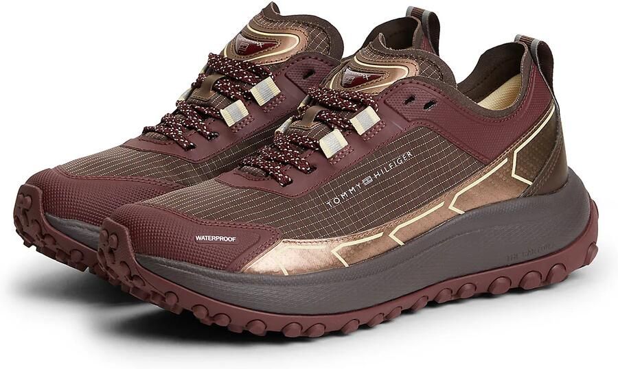 TOMMY HILFIGER Sneakers laag ombergrijs rose-goud bloedrood - Foto 6