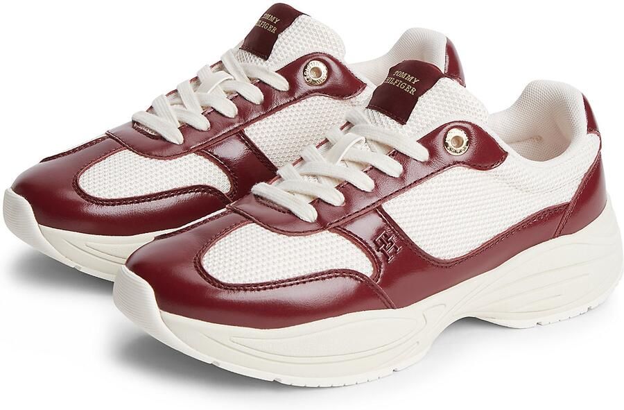 TOMMY HILFIGER Sneakers laag robijnrood wit - Foto 5