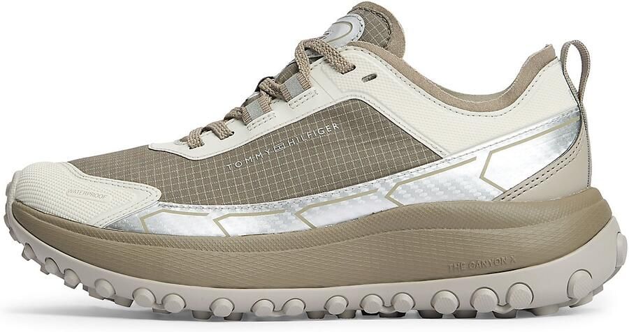 TOMMY HILFIGER Sneakers laag taupe zilver wolwit