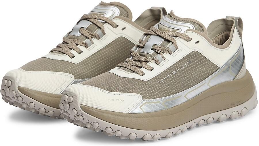 TOMMY HILFIGER Sneakers laag taupe zilver wolwit - Foto 6