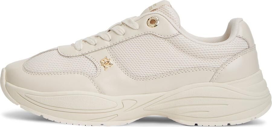TOMMY HILFIGER Sneakers laag 'TH Monogram Mixed Texture' crème