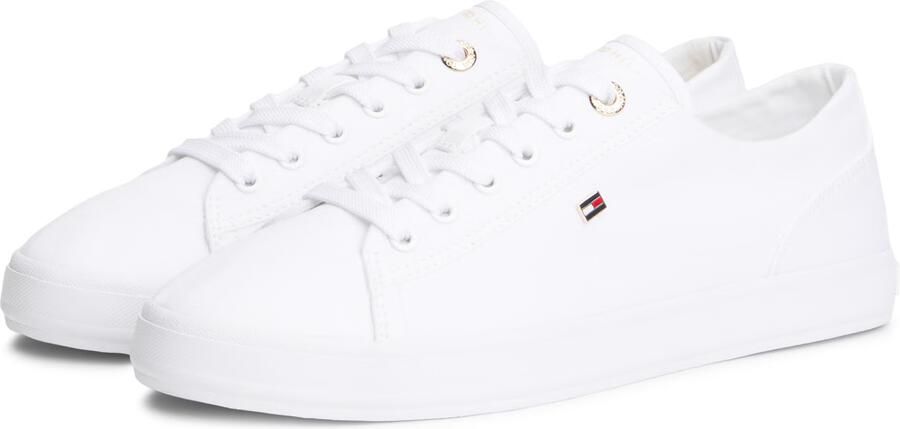 Tommy Hilfiger Low top sneakers van canvas met logo-applicatie - Foto 7