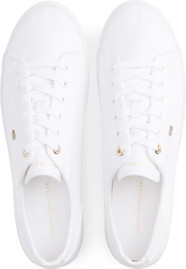 Tommy Hilfiger Low top sneakers van canvas met logo-applicatie - Foto 5