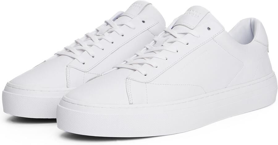 Tommy Hilfiger Sneakers PREMIUM DRESS CUPSOLE LTH vrijetijdsschoen halfhoge schoen veterschoen met vlaggenembleem op de hiel - Foto 9