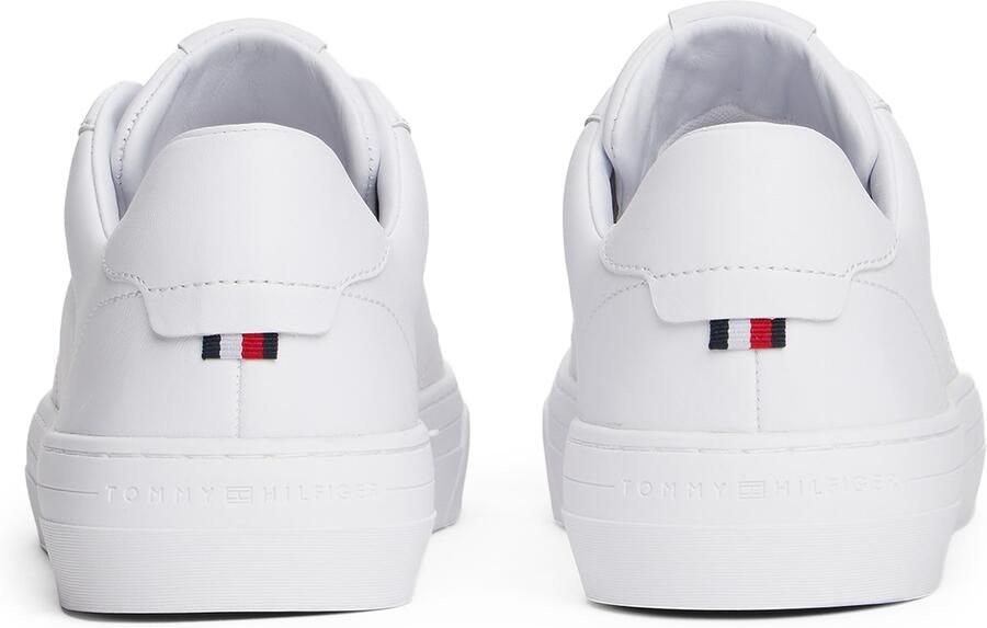 Tommy Hilfiger Sneakers PREMIUM DRESS CUPSOLE LTH vrijetijdsschoen halfhoge schoen veterschoen met vlaggenembleem op de hiel - Foto 8