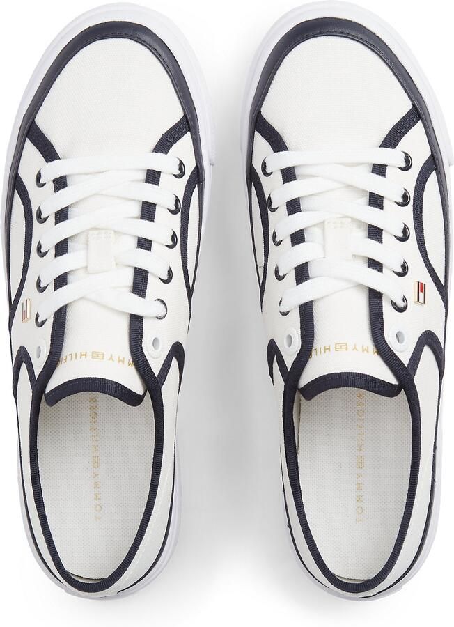 TOMMY HILFIGER Sneakers laag zwart wit - Foto 4