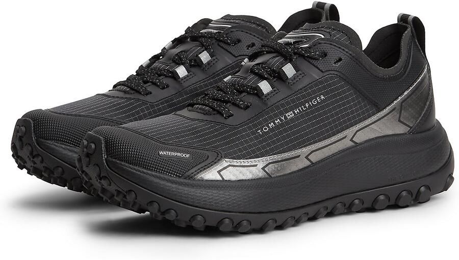 TOMMY HILFIGER Sneakers laag zwart zilver - Foto 6