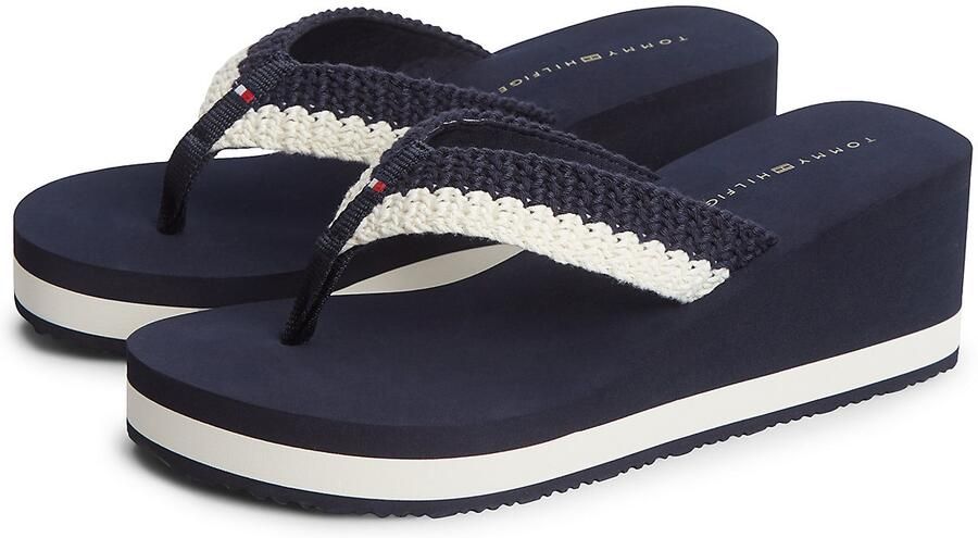 TOMMY HILFIGER Teenslipper marine wit - Foto 4