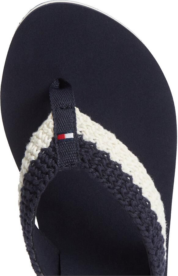 TOMMY HILFIGER Teenslipper marine wit - Foto 3