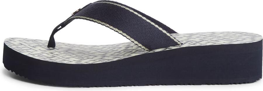 TOMMY HILFIGER Teenslipper navy goud