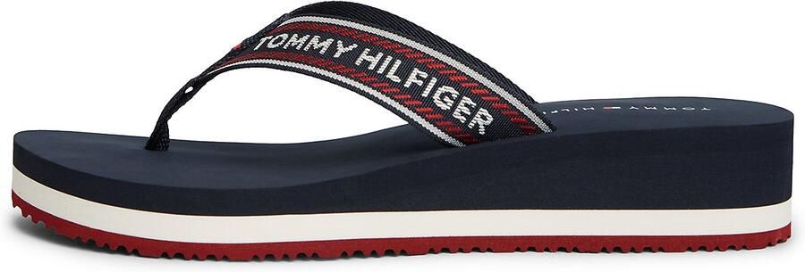 TOMMY HILFIGER Teenslipper navy rood wit