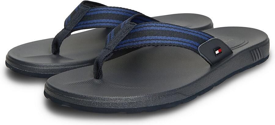TOMMY HILFIGER Teenslippers blauw zwart - Foto 4