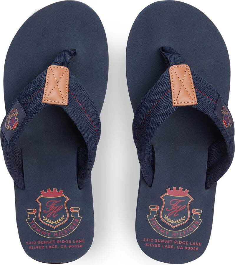 Tommy Hilfiger Teenslippers met embleem detail - Foto 6